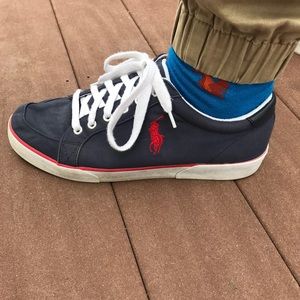 Red/blue polo shoe